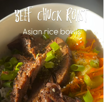 Chuck Roast Asian Rice Bowl